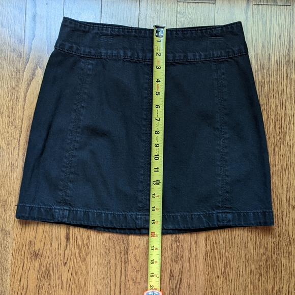 Free People NWOT Black Denim Skirt - Picture 6 of 10